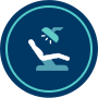 Animated dental chair icon