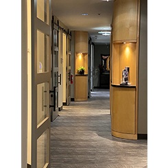 Dentist office hallway