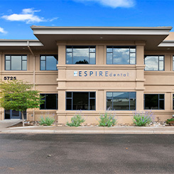 Front doors of building to Anderson Family Dental by Espire